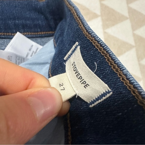 Madewell Pendleton dark wash Stovepipe Jeans nwot - Picture 6 of 7